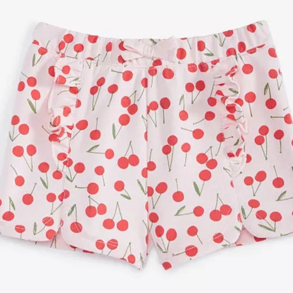 First Impressions Pink Cherry Print Shorts